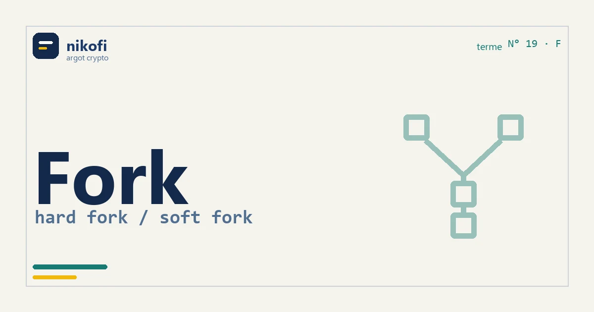 Le fork : une même chaîne qui se sépare en deux branches après un bloc donné