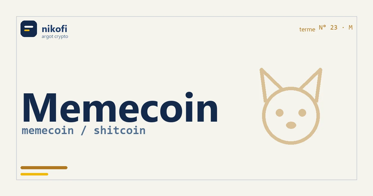 Fiche « Memecoin » : une pièce ronde à laquelle ont poussé deux oreilles de chien